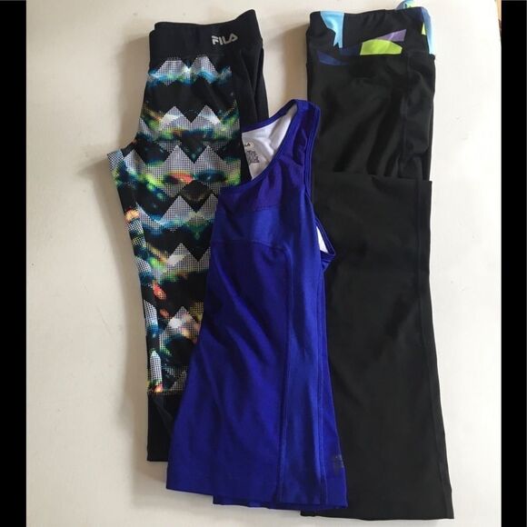 Fila Bundle Long Capri & Running Top Size Medium - Picture 1 of 14